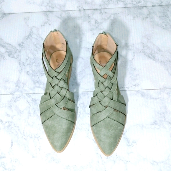 Boho Vibes Faux Suede Shoes in Olive - Picture 8 of 10